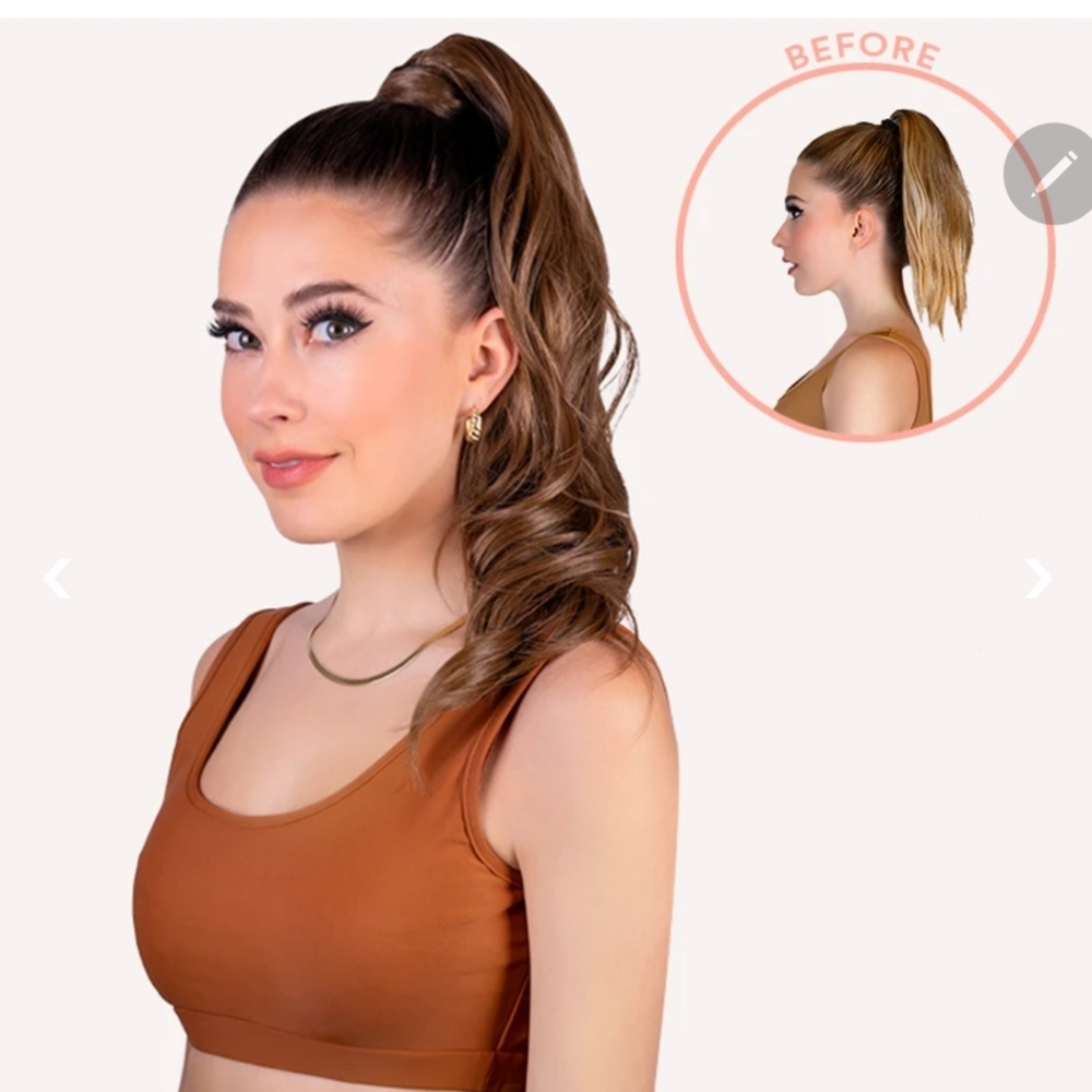 JET BLACK 18in CLIP IN PONY TAIL